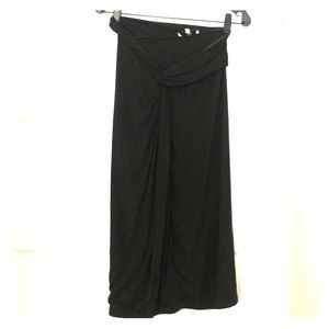 IRO black long pencil skirt-small